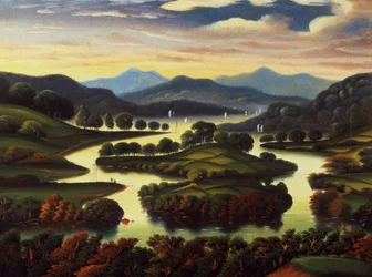 Krajobraz (prawdopodobnie stan Nowy Jork) ok. 1850